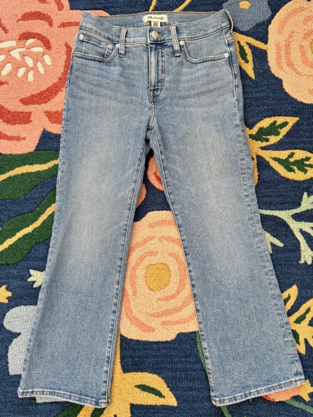 Madewell Women's Mid-Rise Petite Kick Out Flare Crop Jeans | Size: 25P - Picture 2 of 9